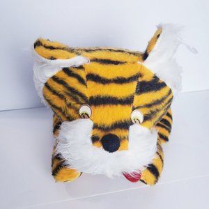 Large Vintage Mid Century Plush Tiger A&J Distribution Co. vtg stuffed animal